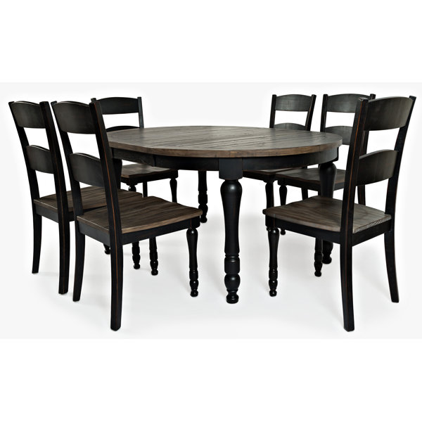 Sand & Stable Westhoff 7 Piece Extendable Solid Wood Dining Set
